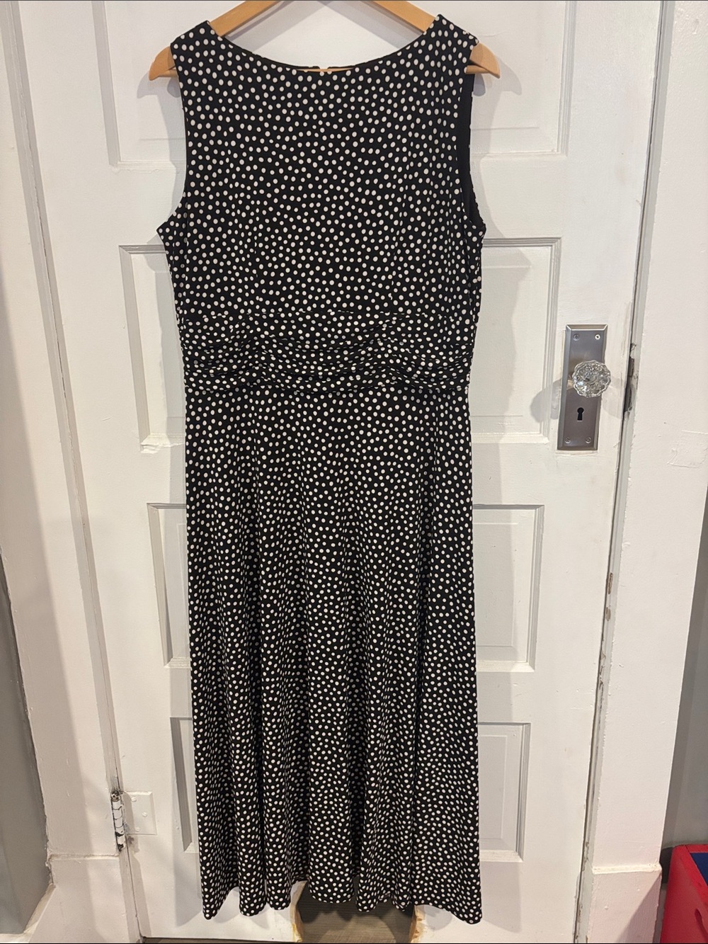 Vintage Jessica Howard Brown and White Polka Dot Dress Size 14